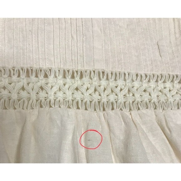 New Madewell Linen-Blend Pintuck Peasant Top XXL (FLAW-SeePhotos) - Picture 9 of 10